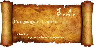 Burgmayer Laura névjegykártya